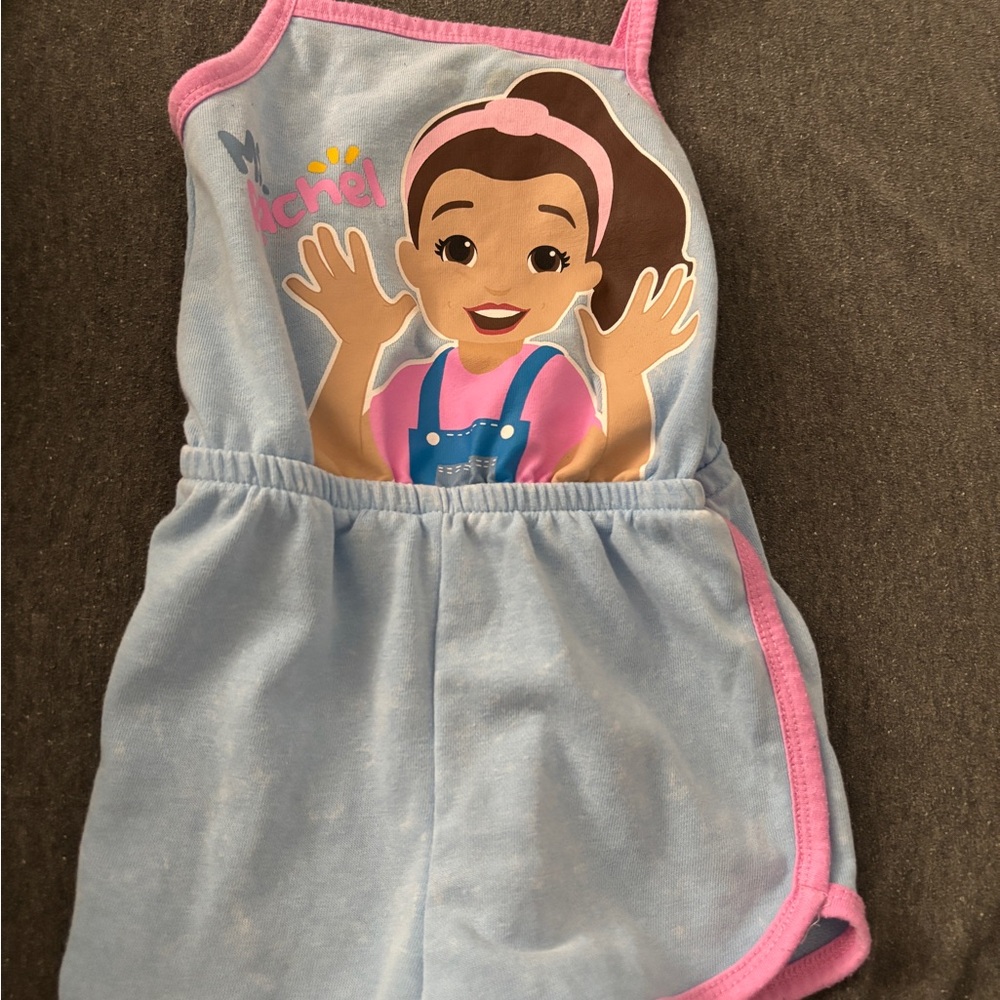 Rachel Blue and Pink Romper